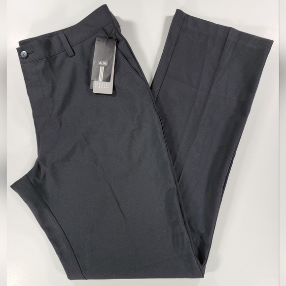 NEW Adidas Pants Mens 38x38 3 Stripe Golf Chino Climalite Loose Fit Black NWT